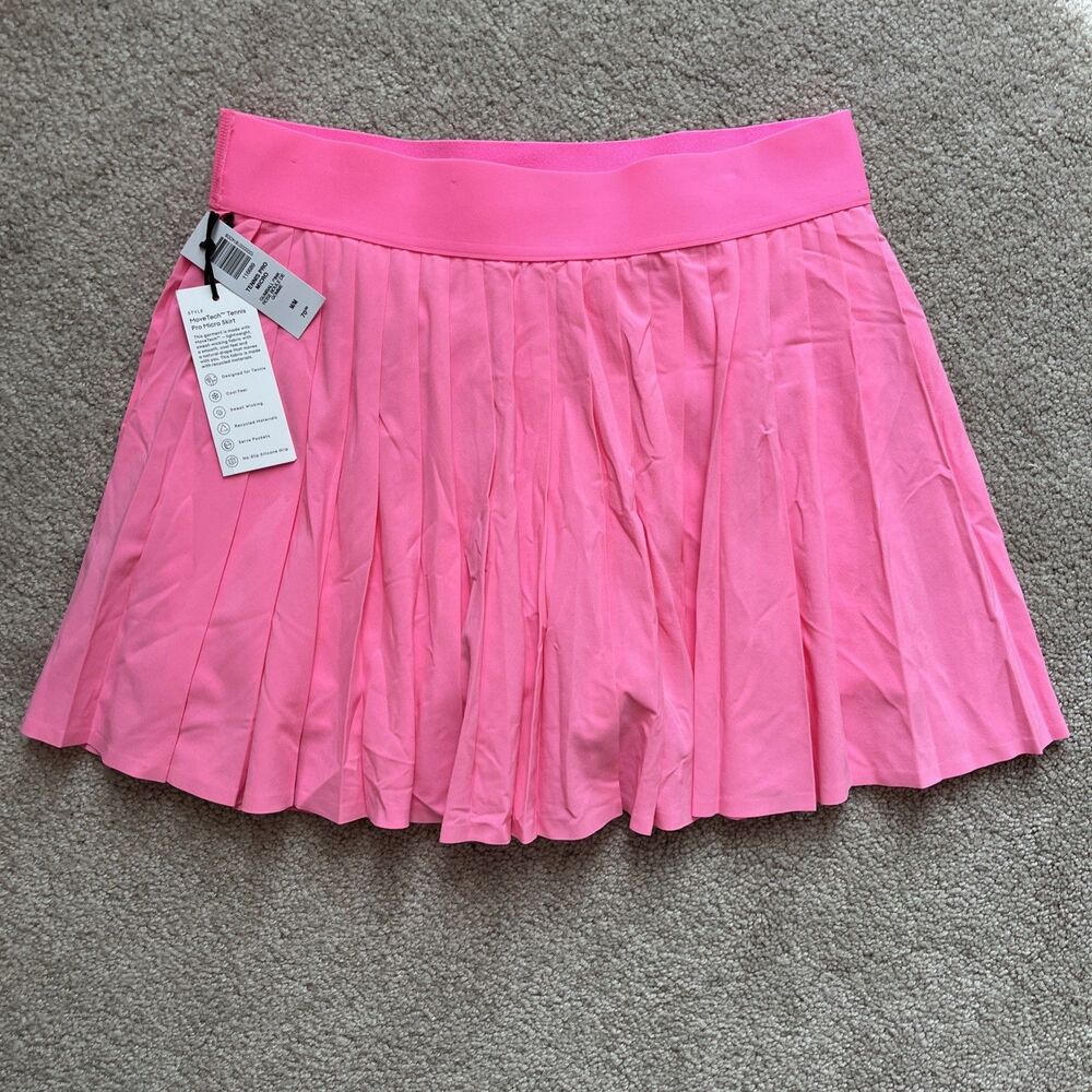 Aritzia Golden Skort Womens Medium Gumball Pink Tennis Pro Micro Pleated Preppy